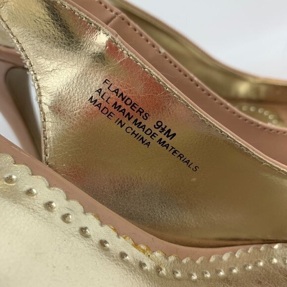 Rampage Flanders Nude Open Toe Slingbacks High Heel Shoes Faux Leather Size 9.5 - Picture 4 of 10